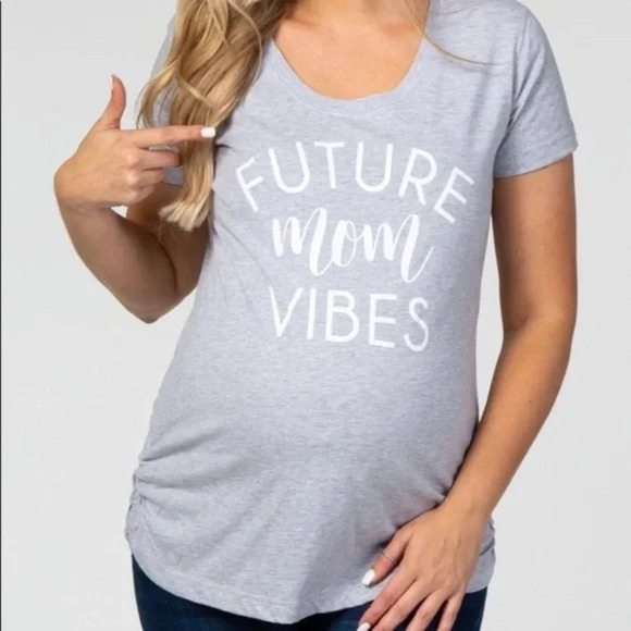 Future‎ Mom Vibes maternity tee nwot - Picture 1 of 1